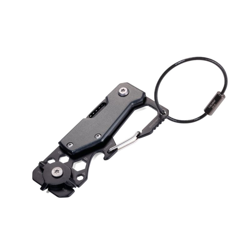 EKLOEN Mini-Werkzeug-Schraubendreher Set – 4 Stück Mit Schlüsselanhänger (schwarz & Silber)