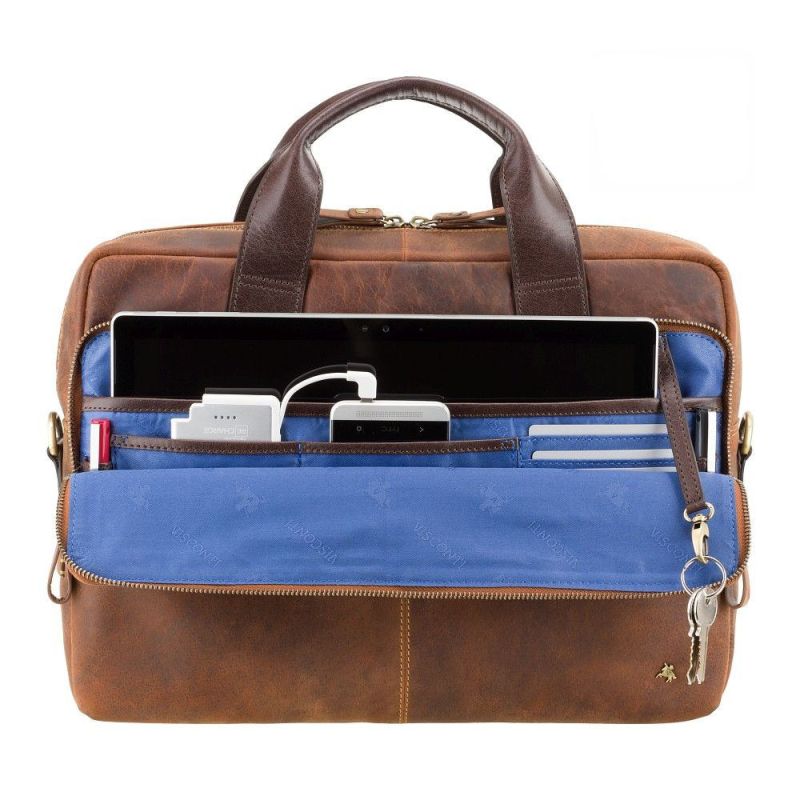 Visconti Hugo Elegante 13 Laptoptasche aus Leder