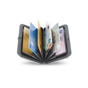 Ögon Designs Smart Case Kartenetui Aluminium Quilted Button Schwarz