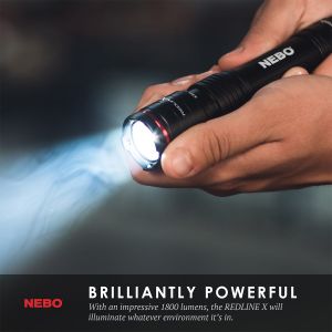 RedlineX™ 1800 Lumen Wasserdichte LED Taschenlampe Aufladbar