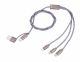 Troika Dreizack 3-in-1 Ladekabel Lightning, USB-C und Micro-USB 